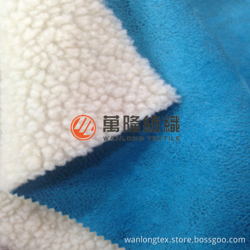 Fashion Super Soft Polyester Velboa Fabric Bonded Suede